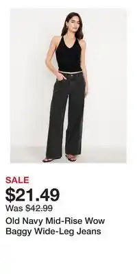 Old Navy Old Navy Mid-Rise Wow Baggy Wide-Leg Jeans offer