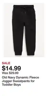 Old Navy Old Navy Dynamic Fleece Jogger Sweatpants for Toddler Boys offer