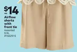 Giant Tiger Airflow shorts with front tie offer