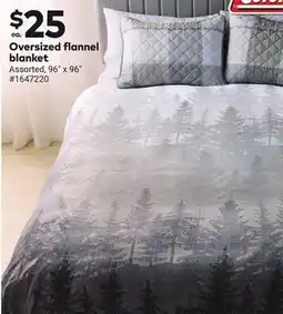 Giant Tiger Oversized flannel blanket offer