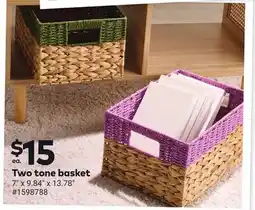 Giant Tiger Two tone basket offer