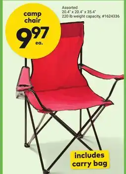Giant Tiger camp chair offer