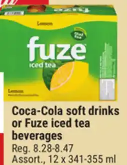 Giant Tiger Fuze iced tea beverages offer
