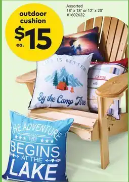 Giant Tiger outdoor cushion offer