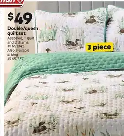 Giant Tiger Double/queen quilt set offer