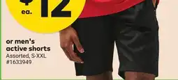 Giant Tiger men's active shorts offer