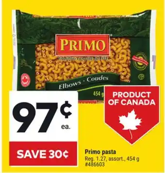 Giant Tiger Primo pasta offer