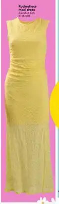 Giant Tiger Ruched lace maxi dress offer