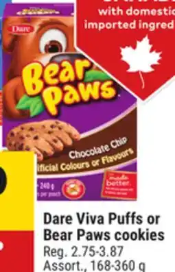 Giant Tiger Dare Bear Paws cookies offer