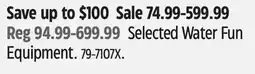 Canadian Tire Selected Water Fun Equipment offer