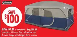 Canadian Tire Coleman Hampton 9-Person Tent offer