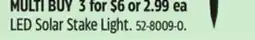 Canadian Tire For Living LED Solar Stake Light offer