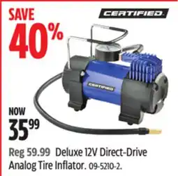 Canadian Tire Certified Deluxe 12V Direct-Drive Analog Tire Inflator offer