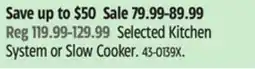Canadian Tire Hamilton-beach Selected Kitchen System or Slow Cooker offer