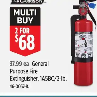 Canadian Tire General Purpose Fire Extinguisher, 1A5BC/2-lb offer