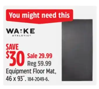 Canadian Tire Equipment Floor Mat, 46 x 93˝ offer