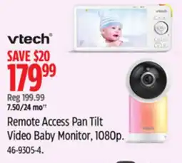 Canadian Tire Remote Access Pan Tilt Video Baby Monitor, 1080p offer