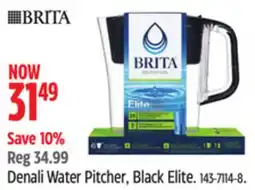 Canadian Tire Brita Denali Water Pitcher, Black Elite offer