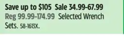 Canadian Tire Stanley Selected Wrench Sets offer