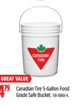 Canadian Tire Canadian Tire 5-Gallon Food Grade Safe Bucket offer