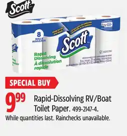 Canadian Tire Scott Rapid-Dissolving RV/Boat Toilet Paper offer