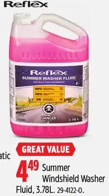 Canadian Tire Reflex Summer Windshield Washer Fluid offer