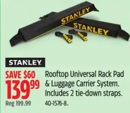 Canadian Tire Stanley Rooftop Universal Rack Pad & Luggage Carrier System offer