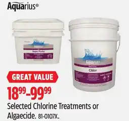 Canadian Tire Aquarius Selected Chlorine Treatments or Algaecide offer