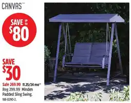 Canadian Tire CANVAS Minden Padded Sling Swing offer