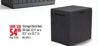 Canadian Tire Keter Storage Deck Box offer