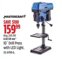Canadian Tire Mastercraft 10˝ Drill Press with LED Light offer