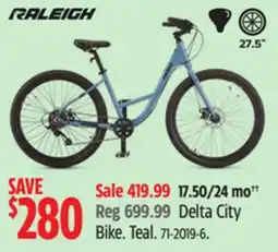 Canadian Tire Raleigh Delta City Bike offer