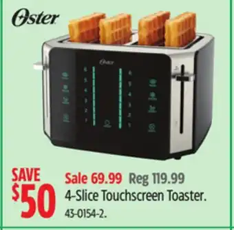 Canadian Tire Oster 4-Slice Touchscreen Toaster offer
