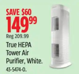 Canadian Tire Honeywell True HEPA Tower Air Purifier, White offer