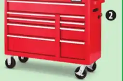 Canadian Tire 47˝ 9-Drawer Tool Cabinet with Built-In Power Bar and USB, Solid Wood Top offer