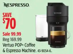 Canadian Tire Vertuo POP+ Coffee & Espresso Machine offer