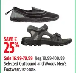 Canadian Tire Selected Outbound and Woods Men's Footwear offer
