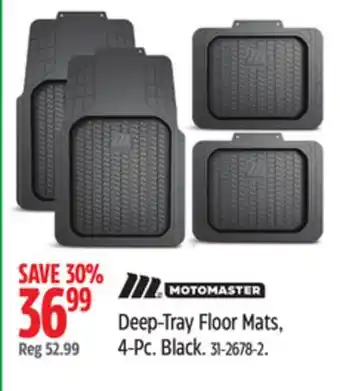 Canadian Tire Deep-Tray Floor Mats, 4-Pc. Black offer
