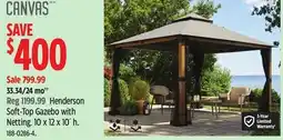 Canadian Tire Henderson Soft-Top Gazebo with Netting offer