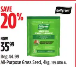 Canadian Tire GOLFGREEN All-Purpose Grass Seed, 4kg offer