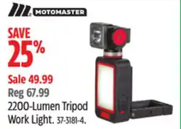 Canadian Tire MOTOMASTER 2200-Lumen Tripod Work Light offer
