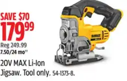 Canadian Tire 20V MAX Li-Ion Jigsaw offer
