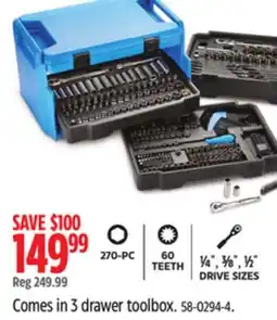Canadian Tire Mastercraft Comes in 3 Drawer Toolbox offer