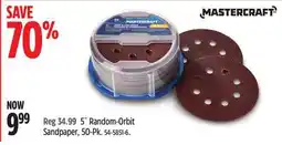 Canadian Tire Mastercraft 5˝ Random-Orbit Sandpaper, 50-Pk offer
