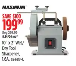 Canadian Tire Maximum 10˝ x 2˝ Wet/ Dry Tool Sharpener, 1.6A offer