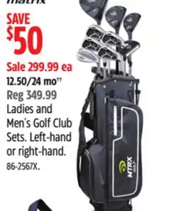 Canadian Tire Ladies and Men's Golf Club Sets. Left-hand or right-hand offer