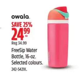 Canadian Tire Owala FreeSip Water Bottle, 16-oz offer