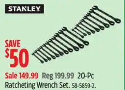Canadian Tire Stanley 20-Pc Ratcheting Wrench Set offer