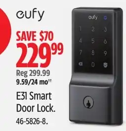 Canadian Tire EUFY E31 Smart Door Lock offer