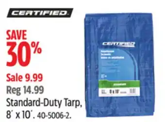 Canadian Tire Certified Standard-Duty Tarp, 8´ x 10´ offer